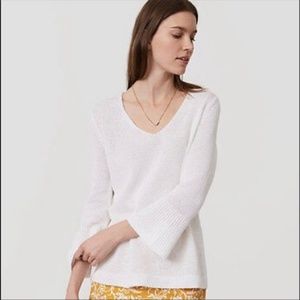New w tags Loft White sweater S